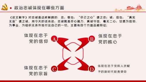 以政治忠诚坚定维护核心对党忠诚党课ppt模板