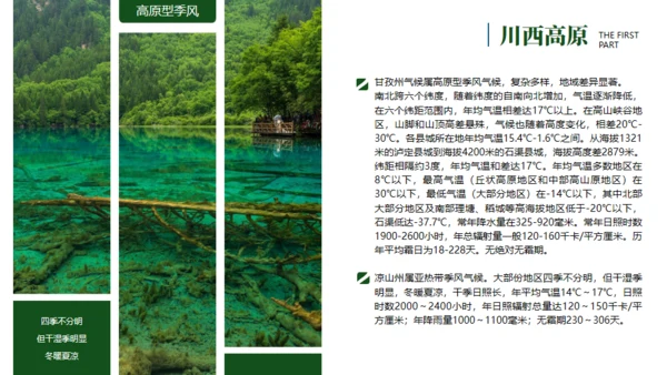 川西探秘通用PPT模板
