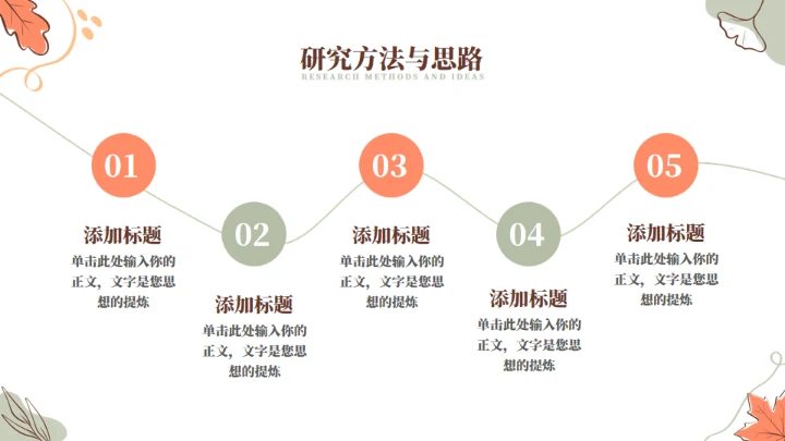 小清新毕业论文答辩通用PPT模版
