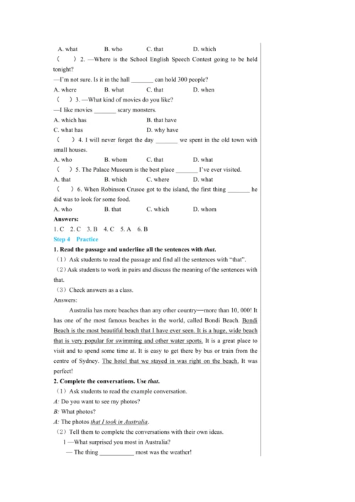 【轻松备课】外研版初中英语九年级上Module 10 Unit 3教学详案