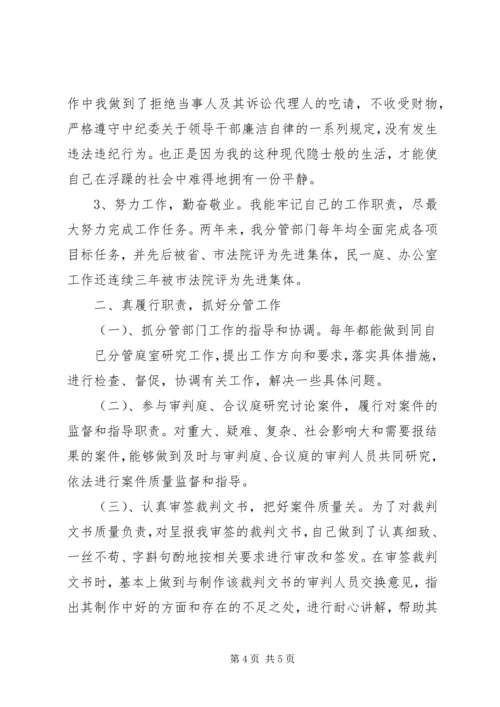 人民法院副院长述职报告述职报告精编.docx
