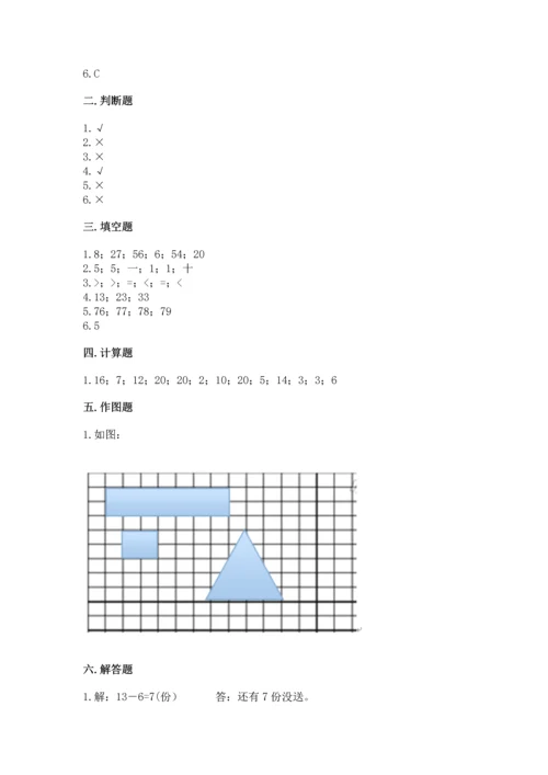 人教版一年级下册数学期末测试卷（夺冠系列）.docx