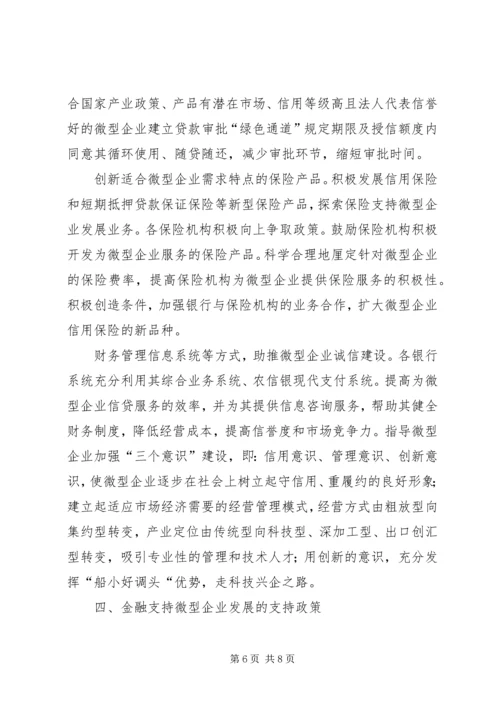 微型企业金融发展工作计划.docx