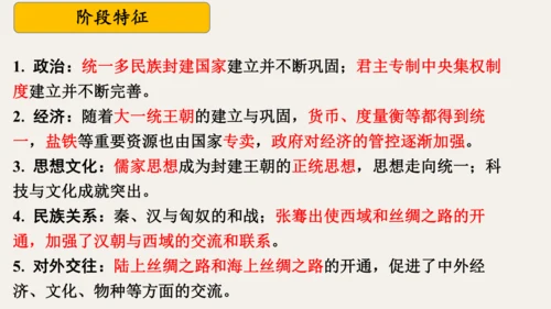 第三单元 秦汉时期：统一多民族封建国家的建立和巩固  单元复习课件