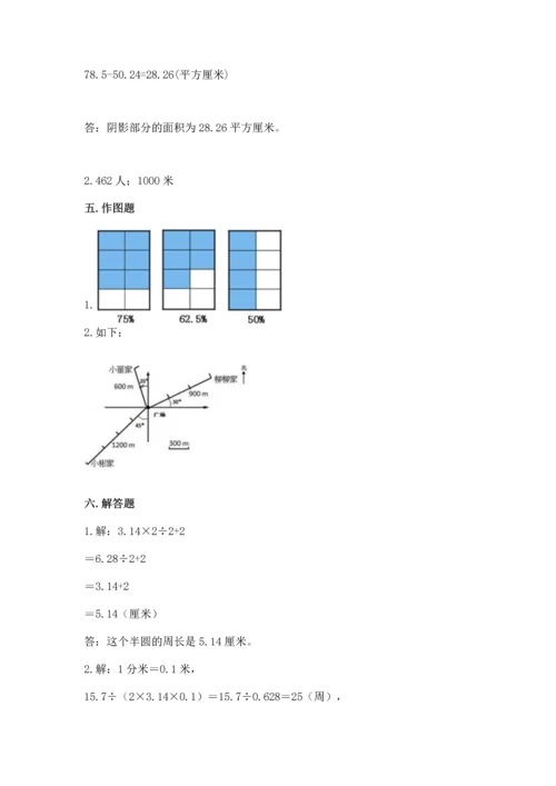 人教版六年级上册数学期末测试卷精品【b卷】.docx