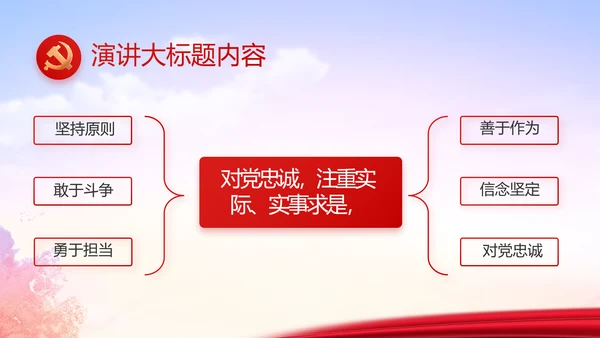 红色大气党员入党誓词动态PPT