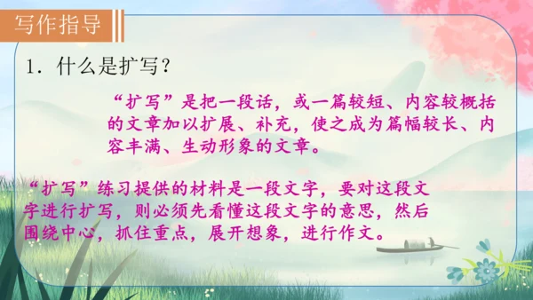 九年级下册语文 第一单元《写作：学习扩写》课件