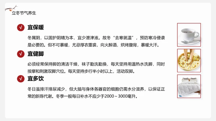 简约中国风传统二十四节气之立冬介绍PPT模板