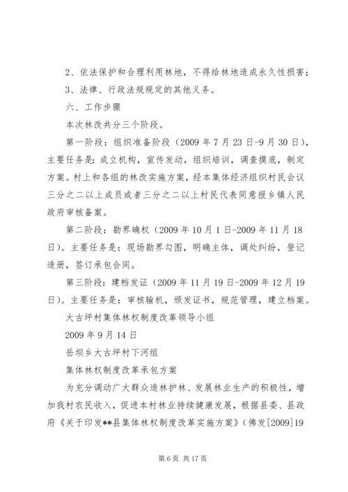 集体林权制度改革承包方案_1.docx