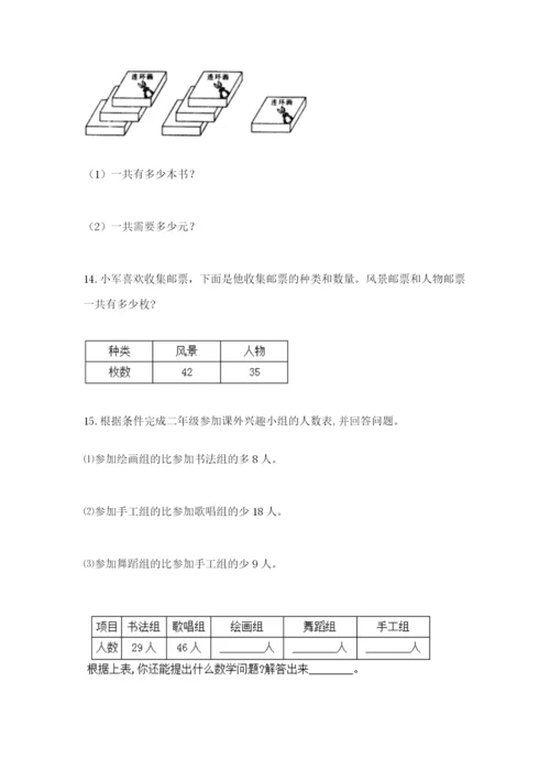 小学二年级数学应用题50道（综合题）.docx