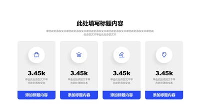 业绩亮点-蓝色简约风4项数据对比图示
