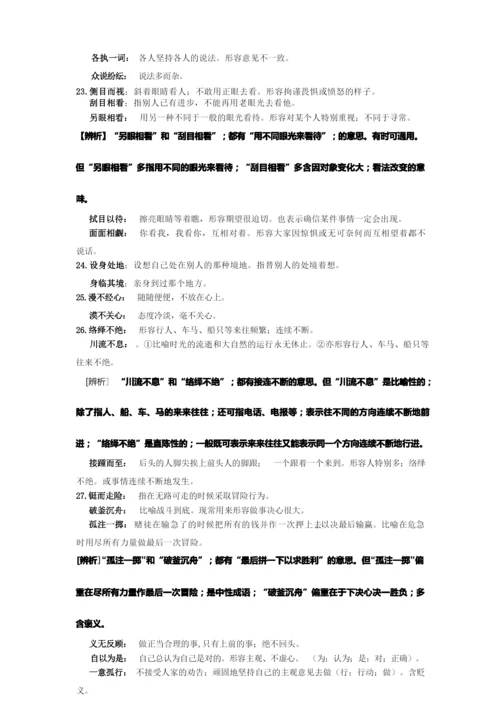 高考常见近义成语辨析.docx