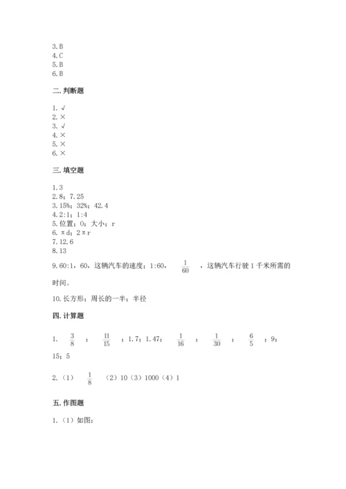 2022六年级上册数学《期末测试卷》附答案【综合卷】.docx