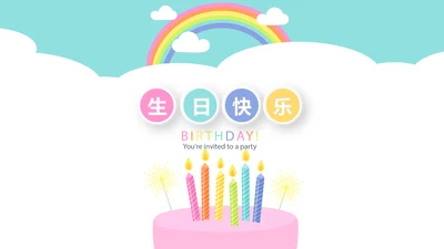 生日快乐电子相册动态PPT模板