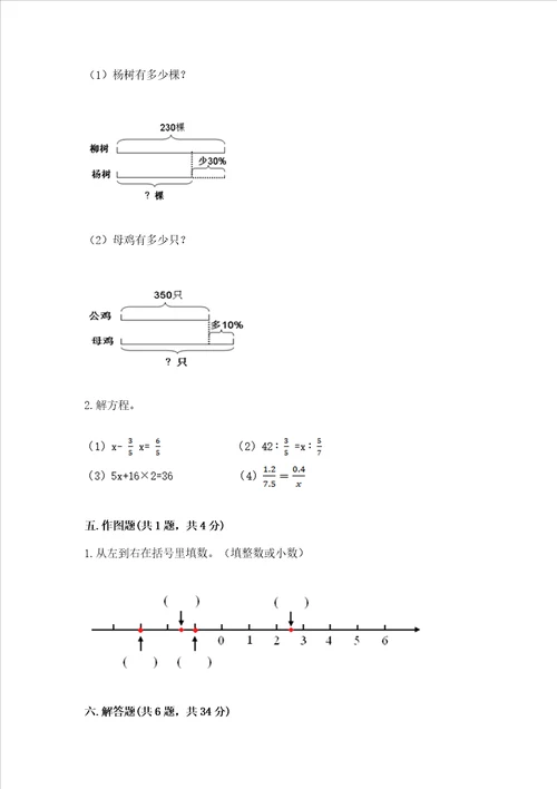 浙教版六年级下册数学期末测试卷突破训练