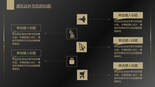 黑金高端大气商务通用PPT模版