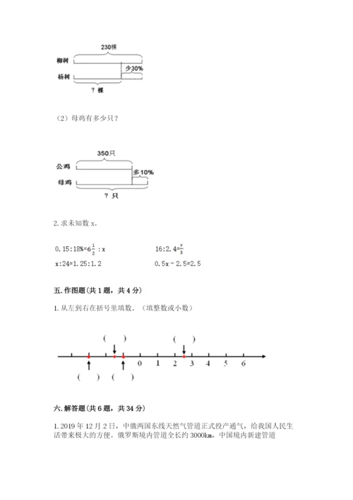兴城市六年级下册数学期末测试卷审定版.docx