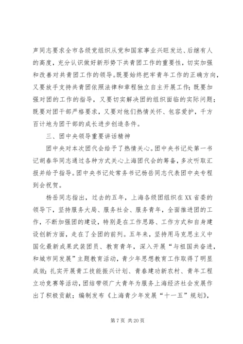 共青团XX省第十三次代表大会精神传达提纲.docx