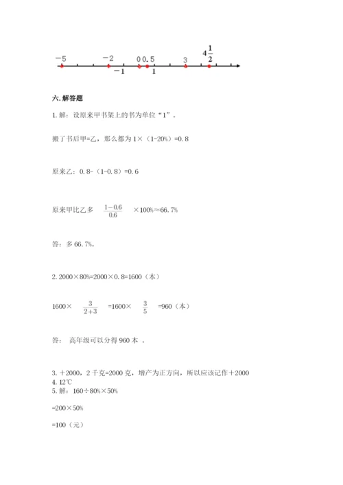 人教版六年级下册数学期末测试卷精品【达标题】.docx