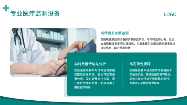 深绿色简约风健康监测产品全面解读PPT