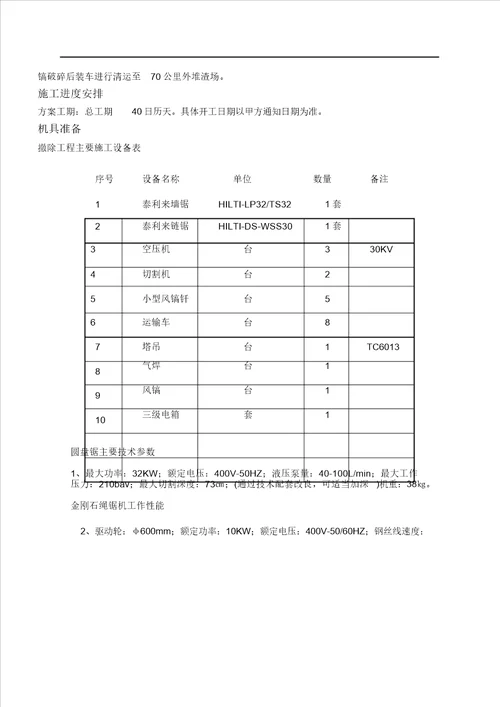 某项目混凝土楼板拆除专项施工实施的方案