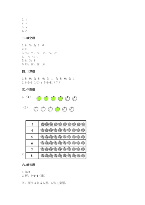 北师大版一年级上册数学期末测试卷附参考答案ab卷.docx