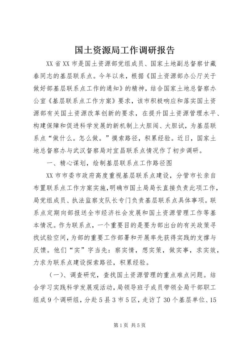 国土资源局工作调研报告.docx