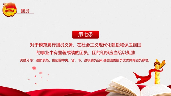 中国共青团章程PPT模板