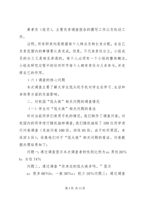 低头族带来的安全新隐患.docx