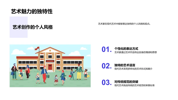 现代艺术教学PPT模板