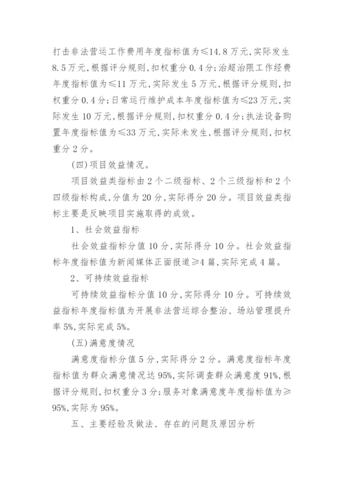 交通项目支出绩效评价报告.docx