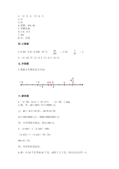 人教版六年级下册数学期末测试卷【各地真题】.docx