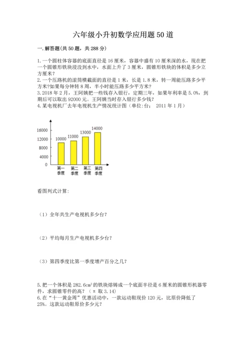 六年级小升初数学应用题50道附完整答案（典优）.docx