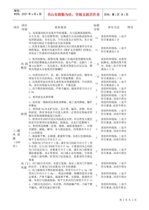 煤矿安全质量标准化考核评级办法（试行）.docx