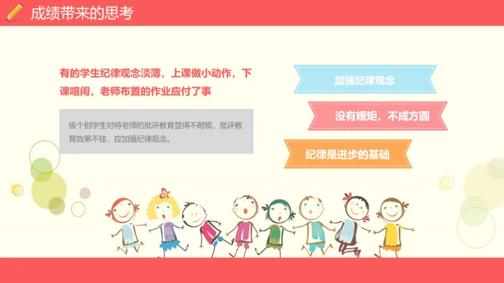 小学六年级期末家长会期末考试总结分析PPT模版