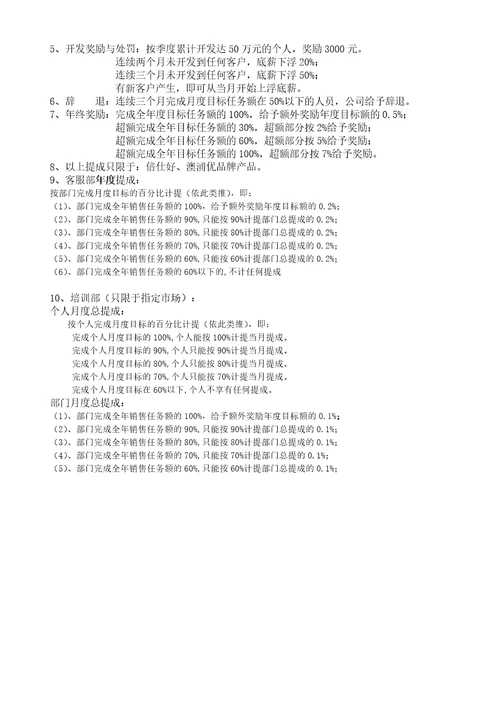 大众广告公司销售人员的薪酬与考核制度