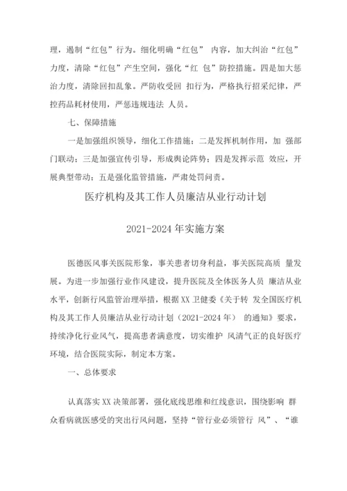 医院工作人员廉洁从业实施方案.docx