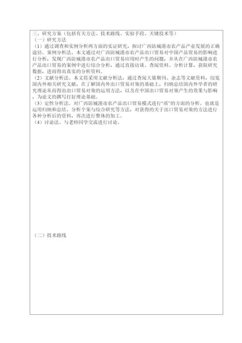 【精编】国贸132班13040120廖雪妃毕业设计（论文）开题报告.docx