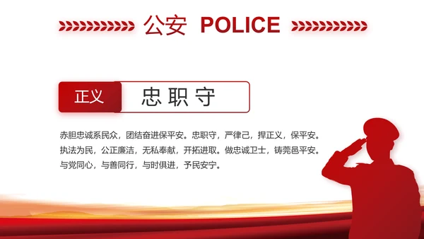 忠诚铸警魂护航新征程公安警察动态PPT模板