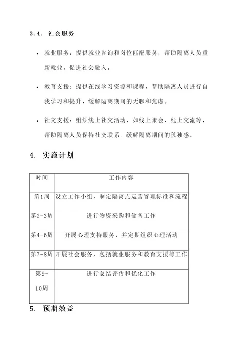 支援集中隔离点工作方案