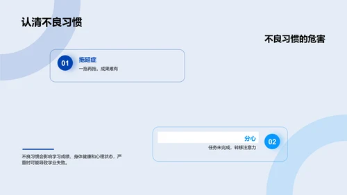 提升学效的习惯培养PPT模板