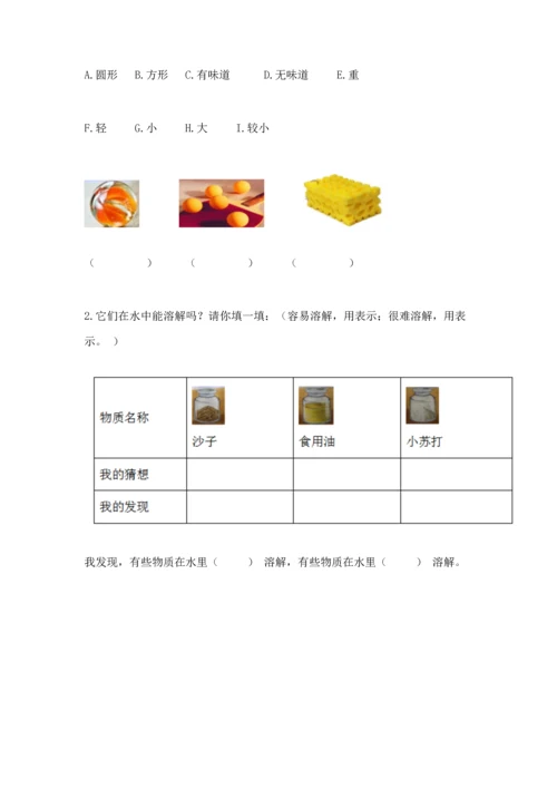 教科版一年级下册科学期末测试卷含完整答案【易错题】.docx