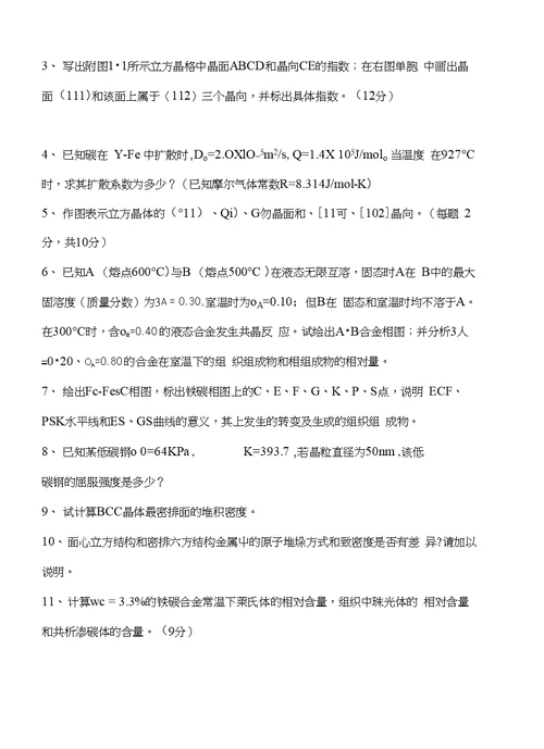 材料科学基础知识点总结(参考资料)