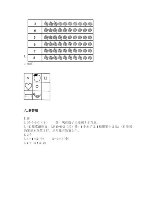 北师大版一年级上册数学期末测试卷（基础题）.docx