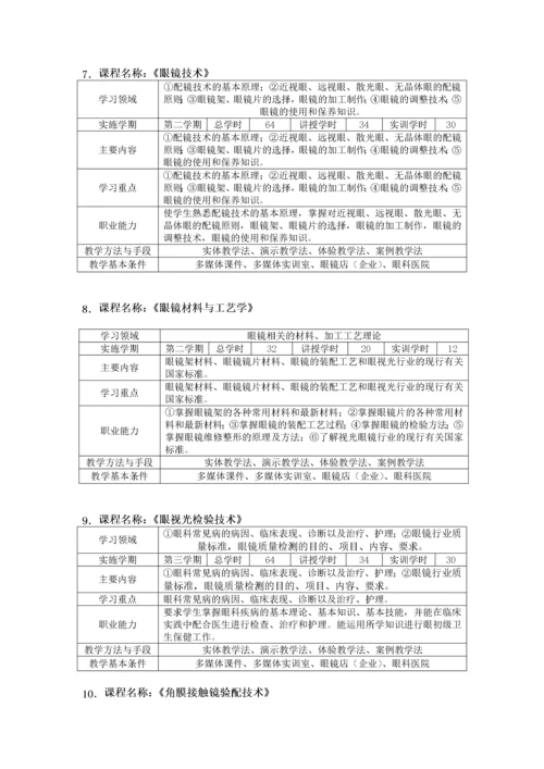 眼视光技术专业人才培养方案(新).docx