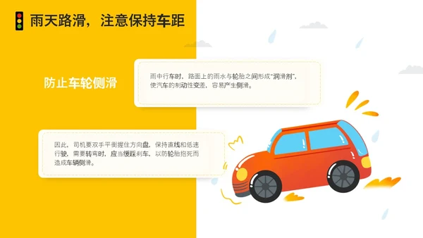 黄色简约风冬季交通安全培训ppt课件