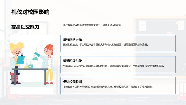 礼仪教育在校园中的运用PPT模板