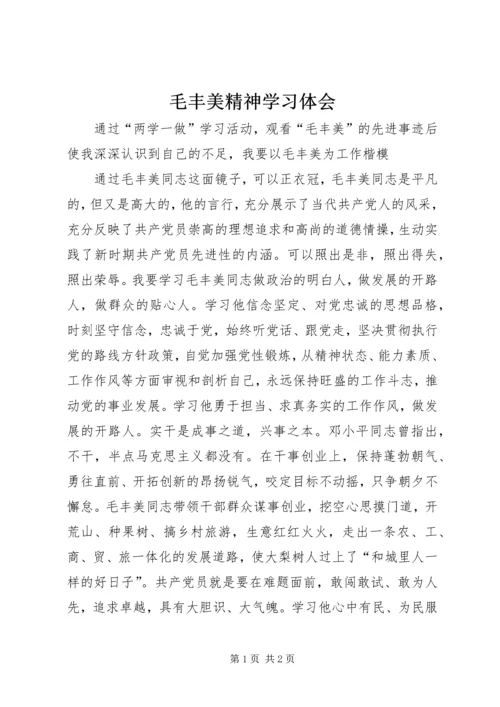 毛丰美精神学习体会.docx