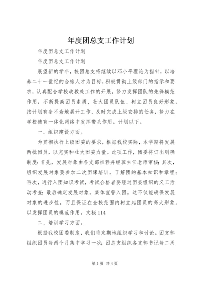 年度团总支工作计划.docx