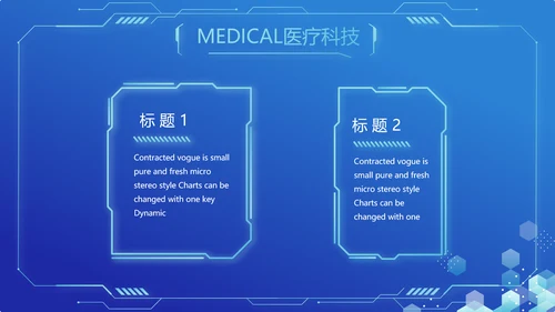 蓝色医疗科技信息化建设工作总结PPT
